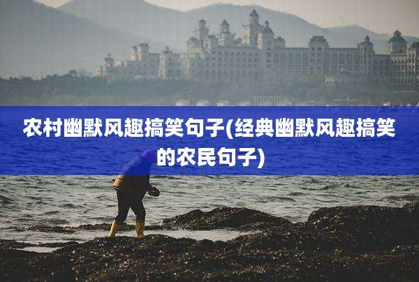 农村幽默风趣搞笑句子(经典幽默风趣搞笑的农民句子)
