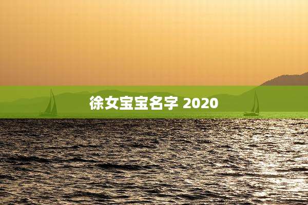 徐女宝宝名字 2020