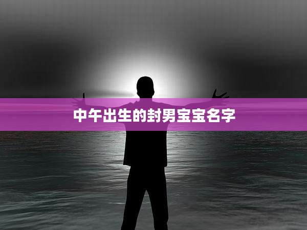 中午出生的封男宝宝名字