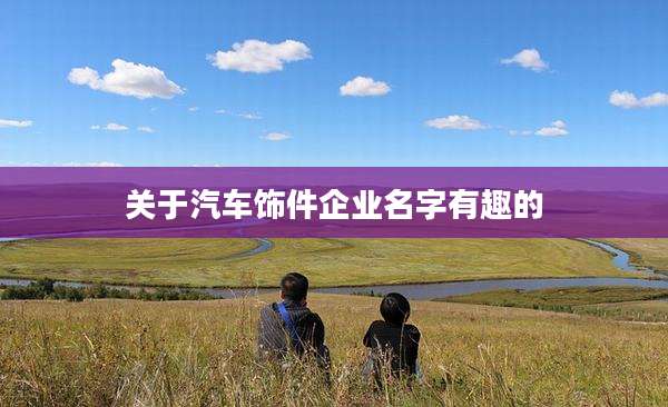 关于汽车饰件企业名字有趣的