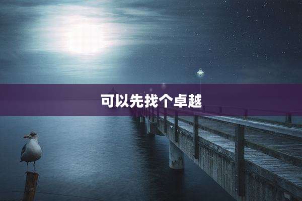可以先找个卓越