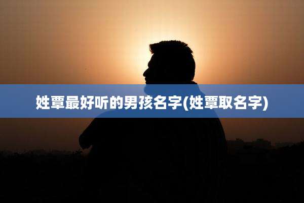 姓覃最好听的男孩名字(姓覃取名字)