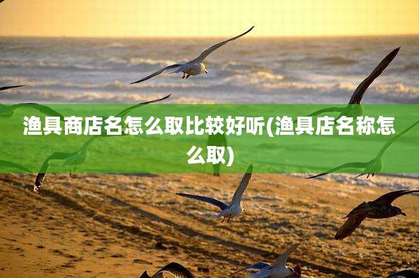 渔具商店名怎么取比较好听(渔具店名称怎么取)
