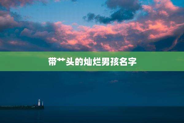 带艹头的灿烂男孩名字