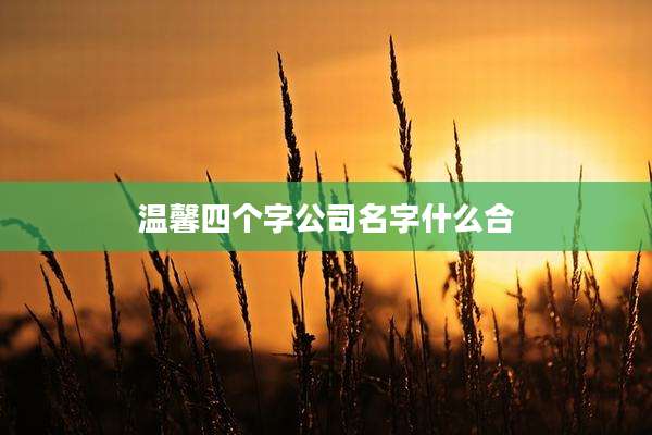温馨四个字公司名字什么合
