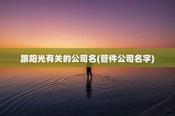 跟阳光有关的公司名(管件公司名字)