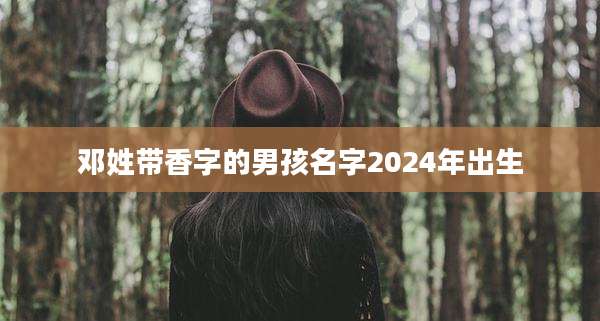 邓姓带香字的男孩名字2024年出生