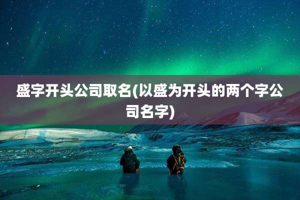 盛字开头公司取名(以盛为开头的两个字公司名字)