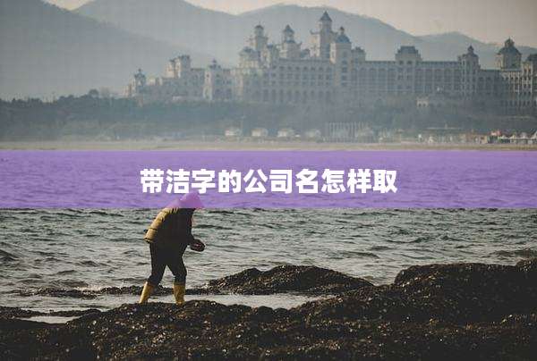 带洁字的公司名怎样取