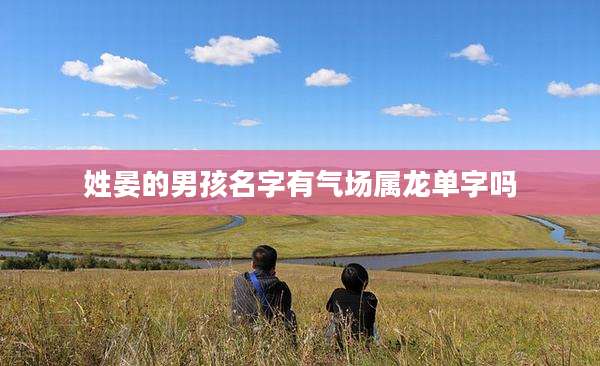 姓晏的男孩名字有气场属龙单字吗
