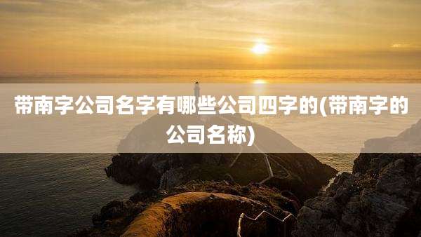 带南字公司名字有哪些公司四字的(带南字的公司名称)