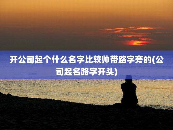 开公司起个什么名字比较帅带路字旁的(公司起名路字开头)