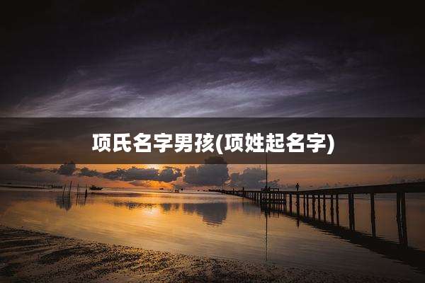 项氏名字男孩(项姓起名字)