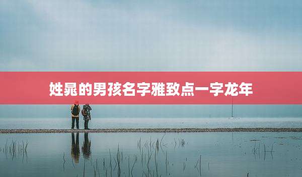 姓晁的男孩名字雅致点一字龙年