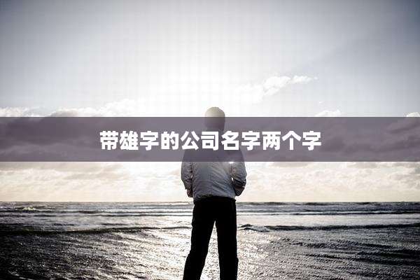 带雄字的公司名字两个字