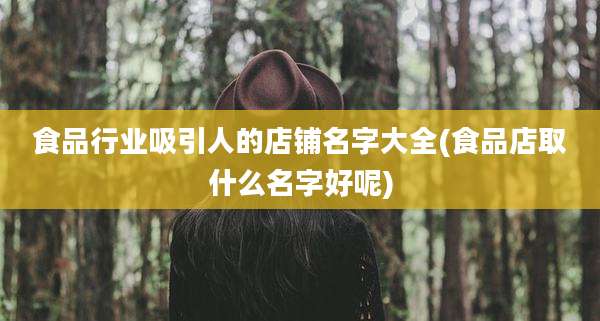 食品行业吸引人的店铺名字大全(食品店取什么名字好呢)