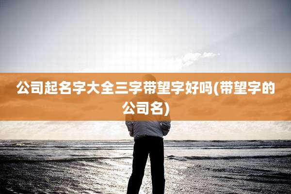公司起名字大全三字带望字好吗(带望字的公司名)