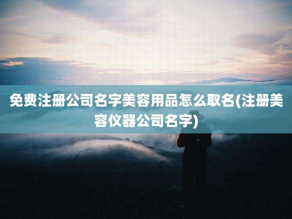 免费注册公司名字美容用品怎么取名(注册美容仪器公司名字)