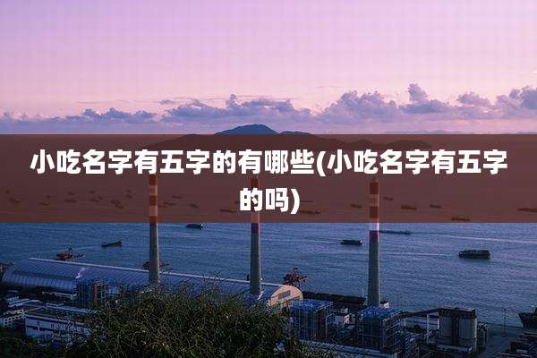 小吃名字有五字的有哪些(小吃名字有五字的吗)