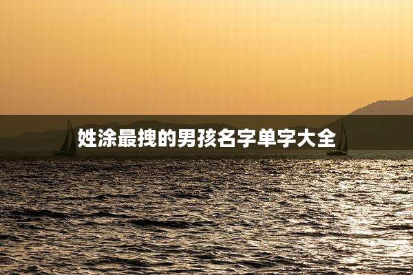 姓涂最拽的男孩名字单字大全