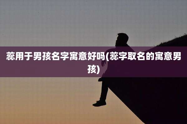蕊用于男孩名字寓意好吗(蕊字取名的寓意男孩)