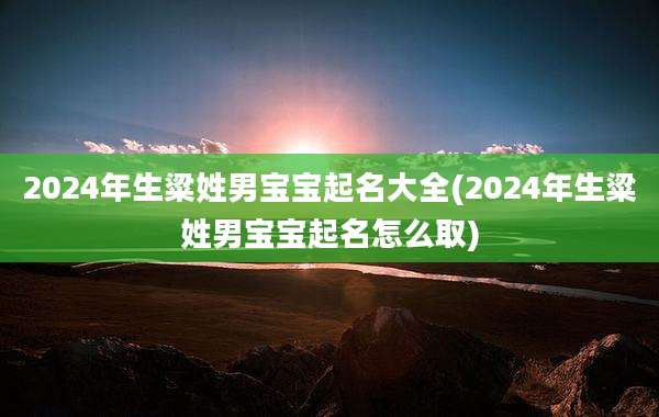 2024年生粱姓男宝宝起名大全(2024年生粱姓男宝宝起名怎么取)