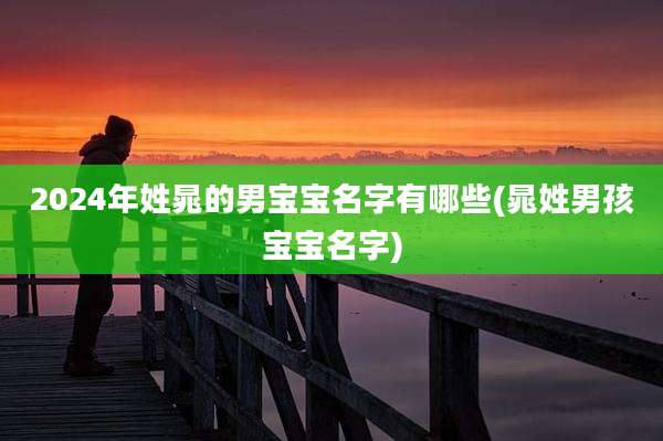 2024年姓晁的男宝宝名字有哪些(晁姓男孩宝宝名字)