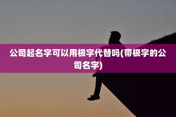 公司起名字可以用极字代替吗(带极字的公司名字)
