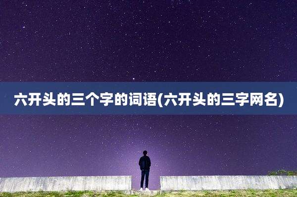 六开头的三个字的词语(六开头的三字网名)