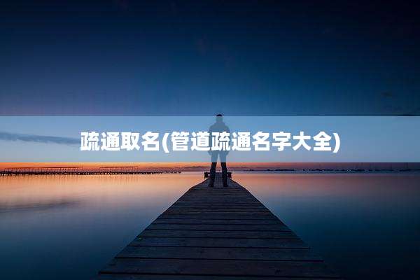 疏通取名(管道疏通名字大全)