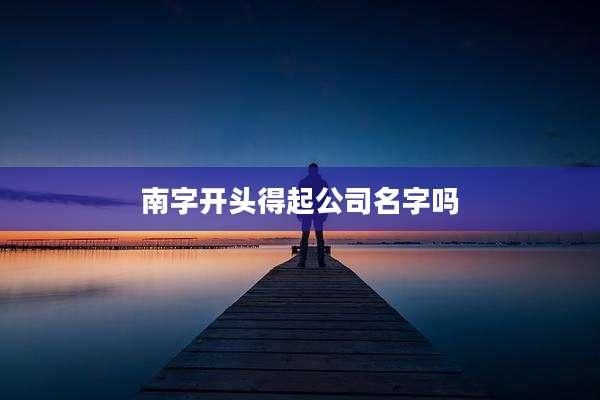 南字开头得起公司名字吗