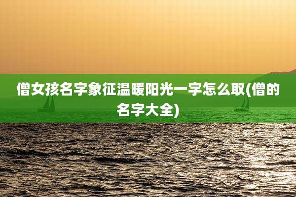 僧女孩名字象征温暖阳光一字怎么取(僧的名字大全)