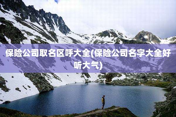 保险公司取名区呼大全(保险公司名字大全好听大气)