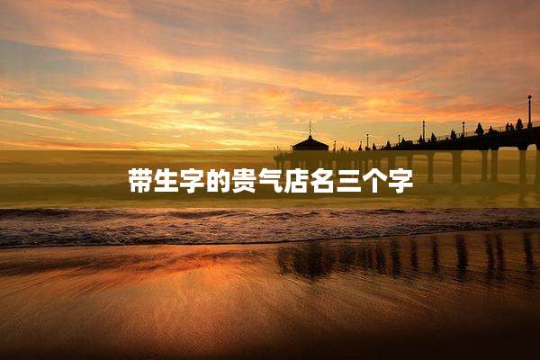 带生字的贵气店名三个字