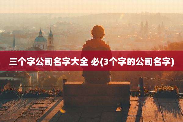 三个字公司名字大全 必(3个字的公司名字)