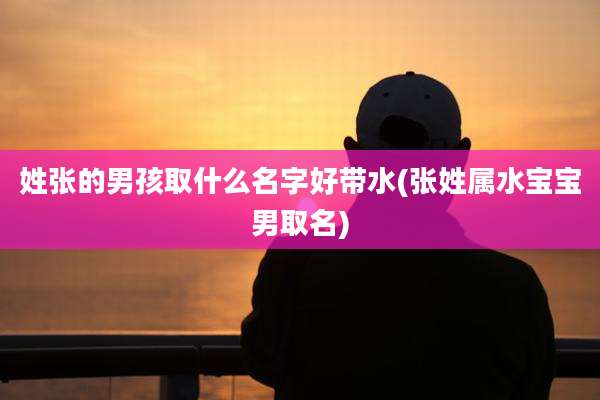 姓张的男孩取什么名字好带水(张姓属水宝宝男取名)