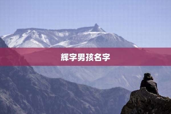 辉字男孩名字