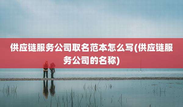 供应链服务公司取名范本怎么写(供应链服务公司的名称)