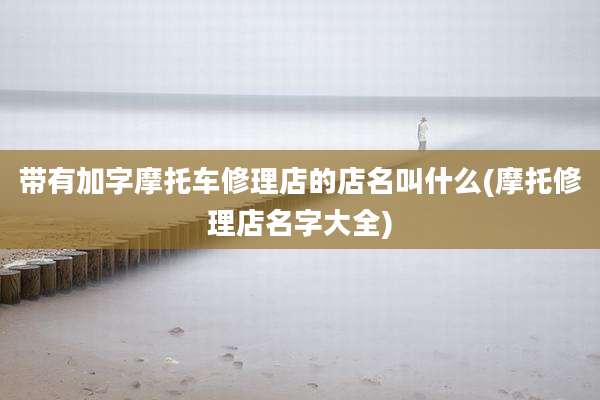 带有加字摩托车修理店的店名叫什么(摩托修理店名字大全)