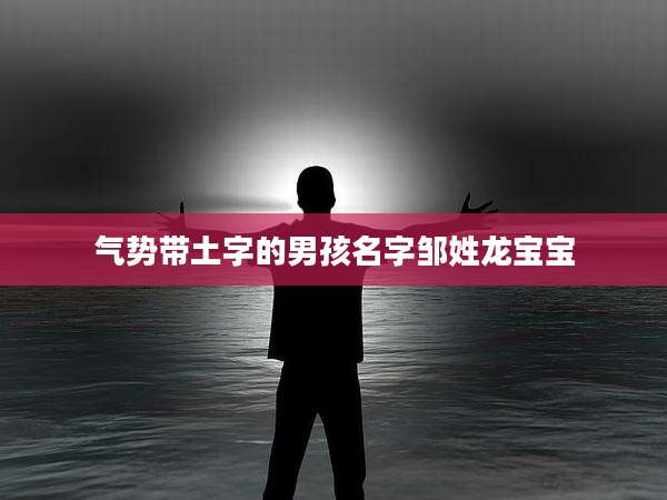 气势带土字的男孩名字邹姓龙宝宝