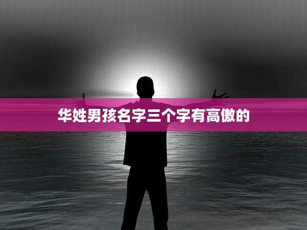 华姓男孩名字三个字有高傲的