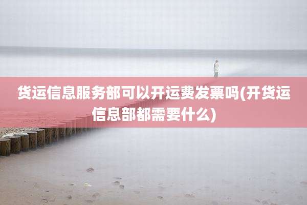 货运信息服务部可以开运费发票吗(开货运信息部都需要什么)