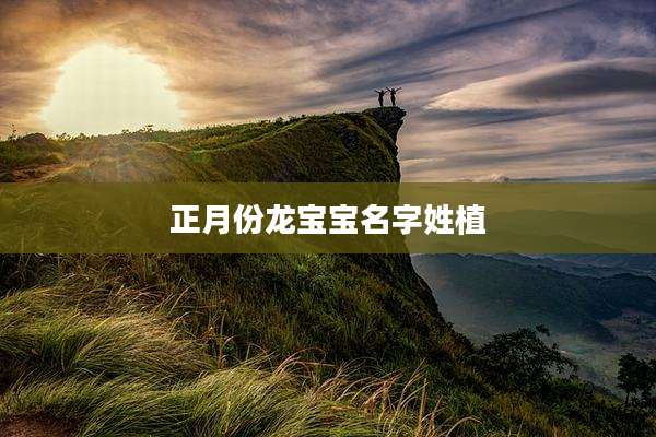 正月份龙宝宝名字姓植
