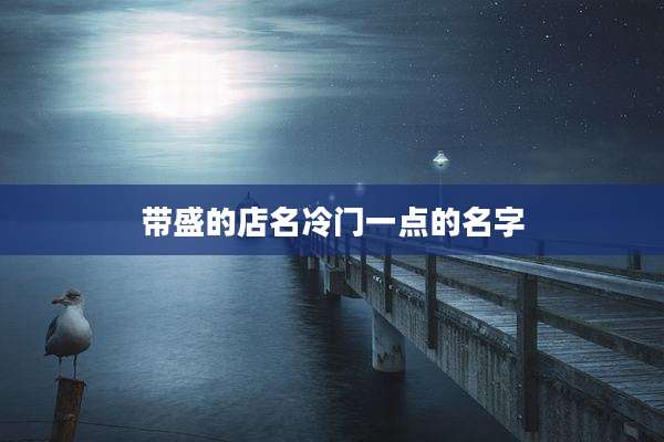 带盛的店名冷门一点的名字