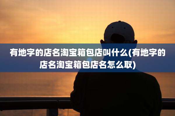 有地字的店名淘宝箱包店叫什么(有地字的店名淘宝箱包店名怎么取)