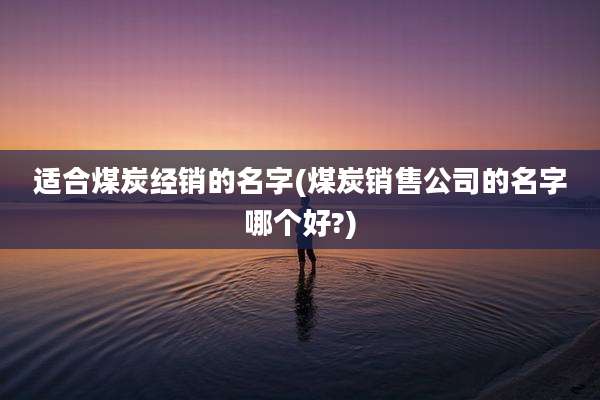 适合煤炭经销的名字(煤炭销售公司的名字哪个好?)