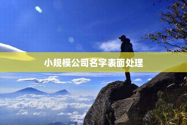 小规模公司名字表面处理