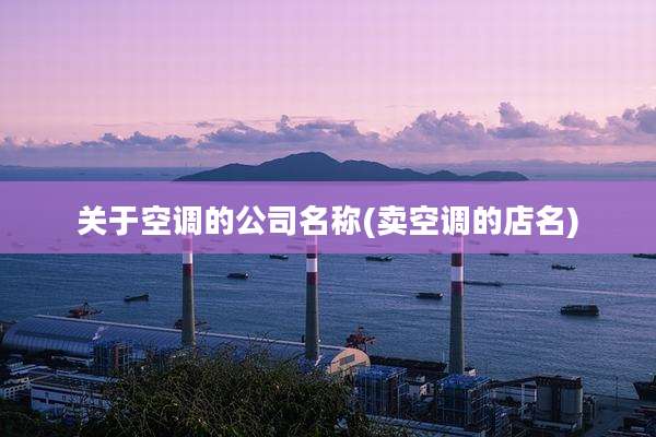 关于空调的公司名称(卖空调的店名)