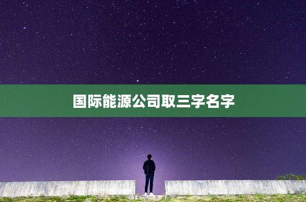 国际能源公司取三字名字