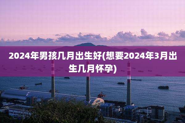 2024年男孩几月出生好(想要2024年3月出生几月怀孕)